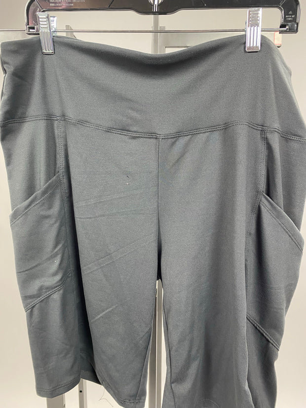 Leg-45 {Smooth Rider} Charcoal Biker Short W/Pockets