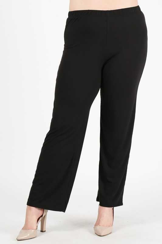 LEG-12 {Taking Time To Love} Charcoal Loose Fit Pants  PLUS SIZE 1X 2X 3X