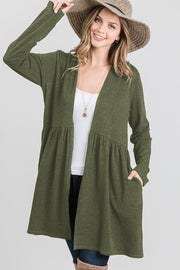 98 OT  {Prepared For Anything} Olive Long Sleeve Cardigan  PLUS SIZE 1X 2X 3X
