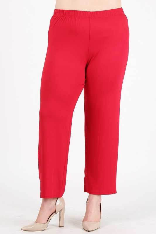 LEG-12 {Taking Time To Love} Red Loose Fit Pants PLUS SIZE 1X 2X 3X