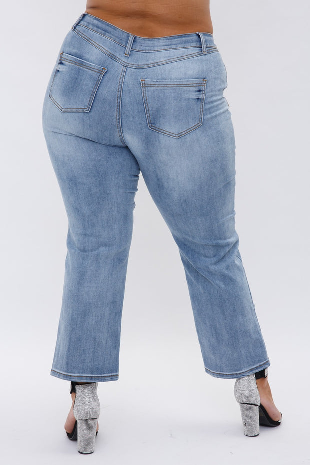BT {Vocal Grommet} Blue Denim Jeans w/Grommets PLUS SIZE XL 2X 3X