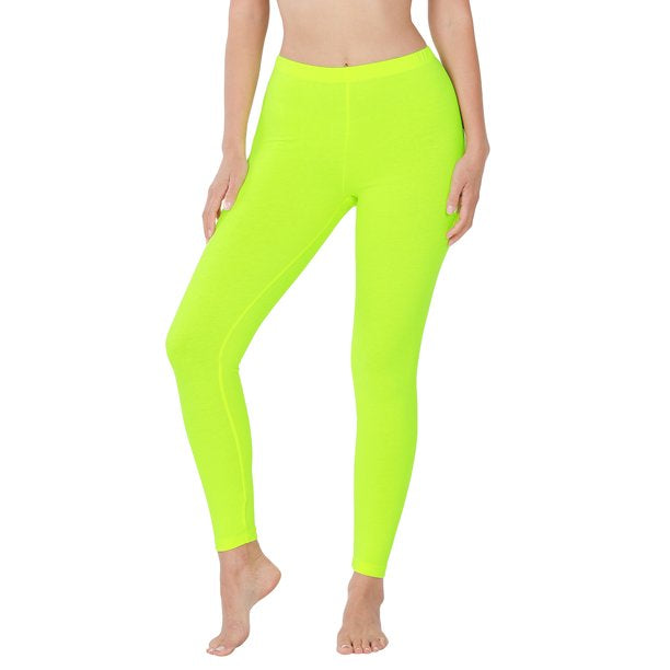 LEG-99 {Demand Attention) Lime Butter Soft Full Length Leggings