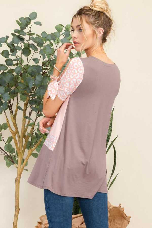 SALE!! 23 CP-A {Peach Blast} Peach/Mocha  Animal Print Top PLUS SIZE XL 2X 3X