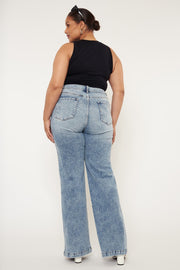 LEG-24 {KanCan} Med Blue Ultra High Rise 90's Flare Jeans EXTENDED PLUS SIZE 16 18 20 22