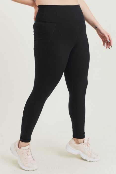 LEG-95 {Easy Rider} Black Leggings PLUS SIZE 3X