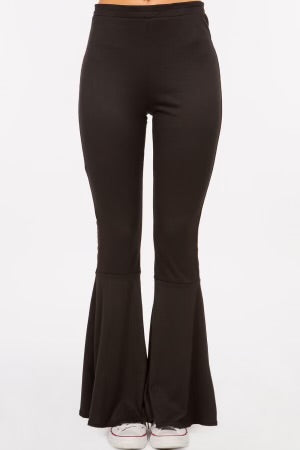 LEG-51 {Southern Inspired} Black Bell Bottom Pants  PLUS SIZE 2X 3X