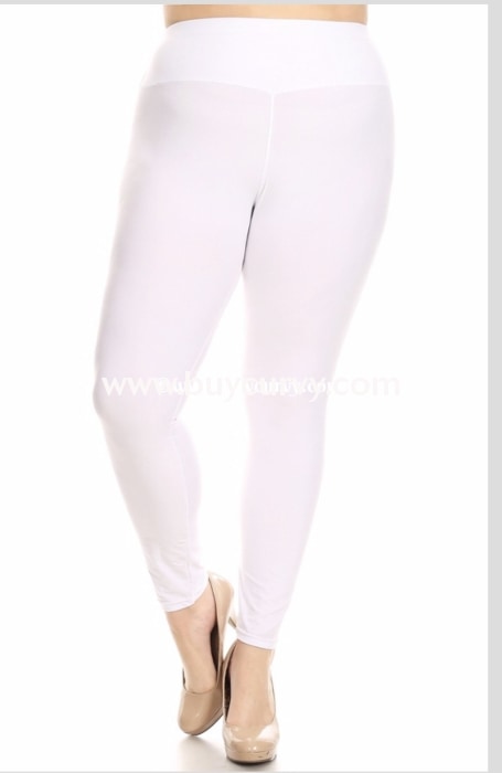 Leg-Gt {My Lucky Day} White Poly/spandex Soft Leggings