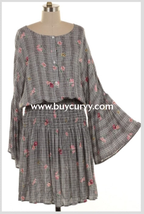 Pq-F {Sale!!} Navy/ivory Floral Patchwork W/ Lining Pq