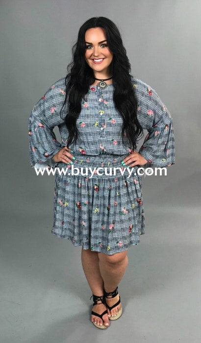Pq-F {Sale!!} Navy/ivory Floral Patchwork W/ Lining Pq