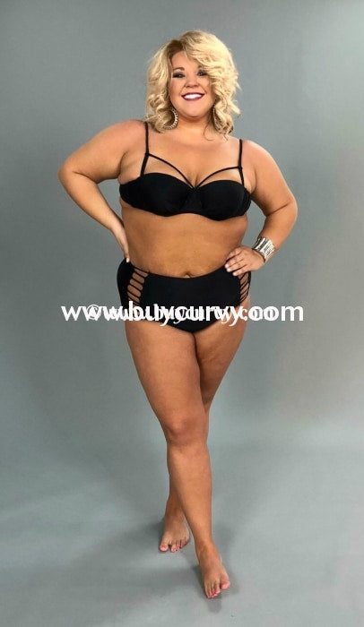 {Sale!!} Swim {Summer Vibes} Solid Black 2-Piece Swimsuit (Runs Small) Swimwear